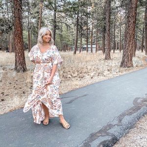 Paisley print maxi dress size small